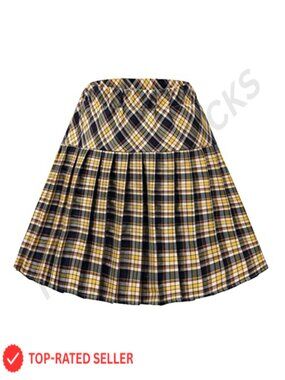 Women's Pleated Mini Skirt with Elastic Waist A-Line Pull-On
